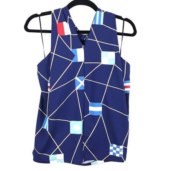 NWT J. McLaughlin Halter Catalina Cloth Navy Top - Picture 1 of 9